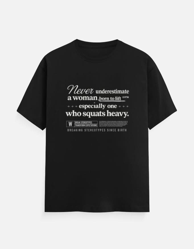AMAZE THREADS Black / S Never underestimate women - T shirt