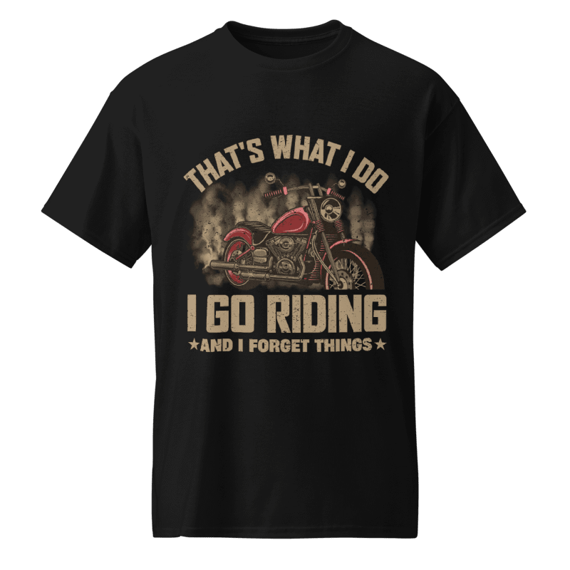 I Go Riding" Biker T-Shirt - Amaze Threads