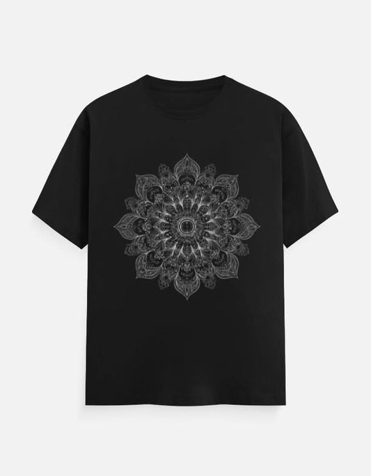 AMAZE THREADS Black / S Mandala T-shirt