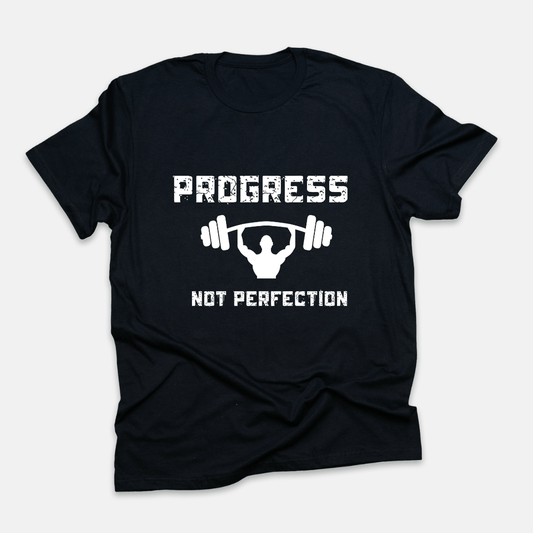 AMAZE THREADS Black / S Progress Not Perfection T-Shirt