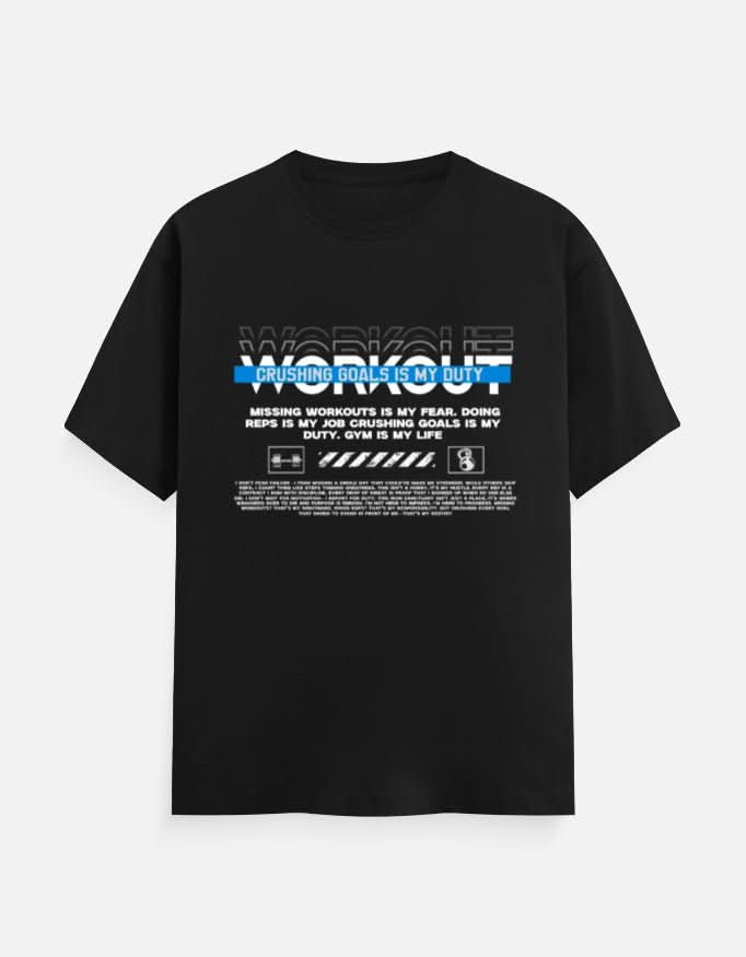 AMAZE THREADS Crushing Goals Is My Duty - Workout T-Shirt