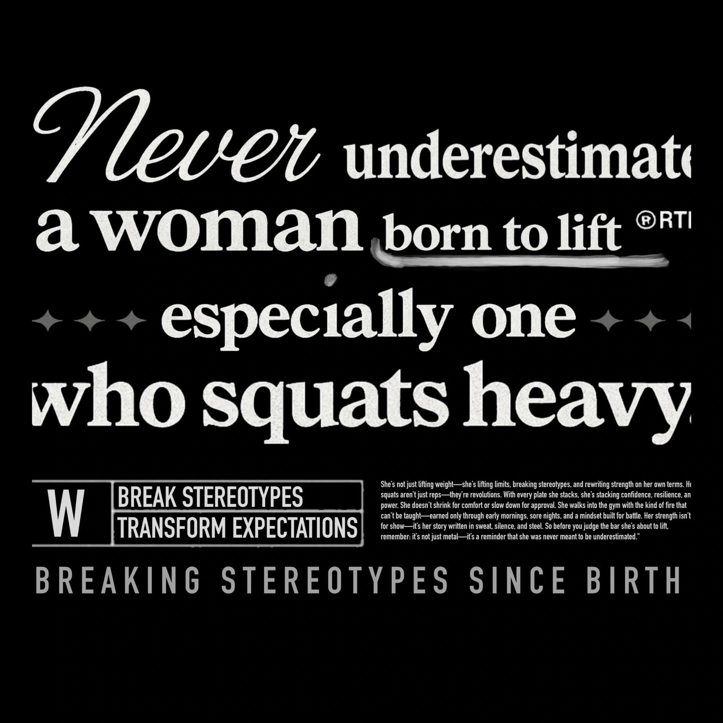 AMAZE THREADS Never underestimate women - T shirt