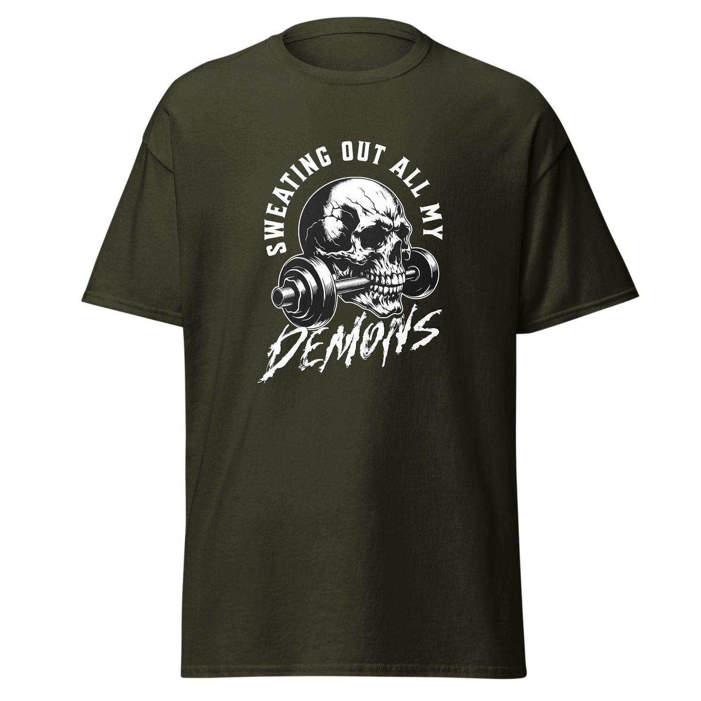 Amaze Threads T-Shirt Olive Green / S Sweating Out All My Demons