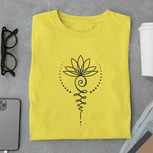 Amaze Threads T-Shirt Yellow / S Unalome Lotus