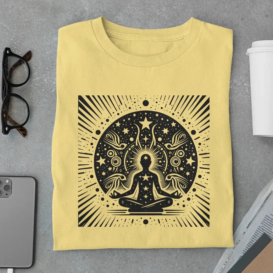 Amaze Threads T-Shirt Yellow / S Yoga Energy