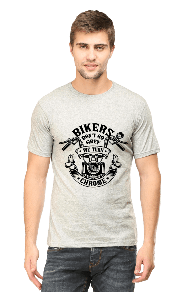 AMAZE THREADS We Turn Grey - Biker T-shirt