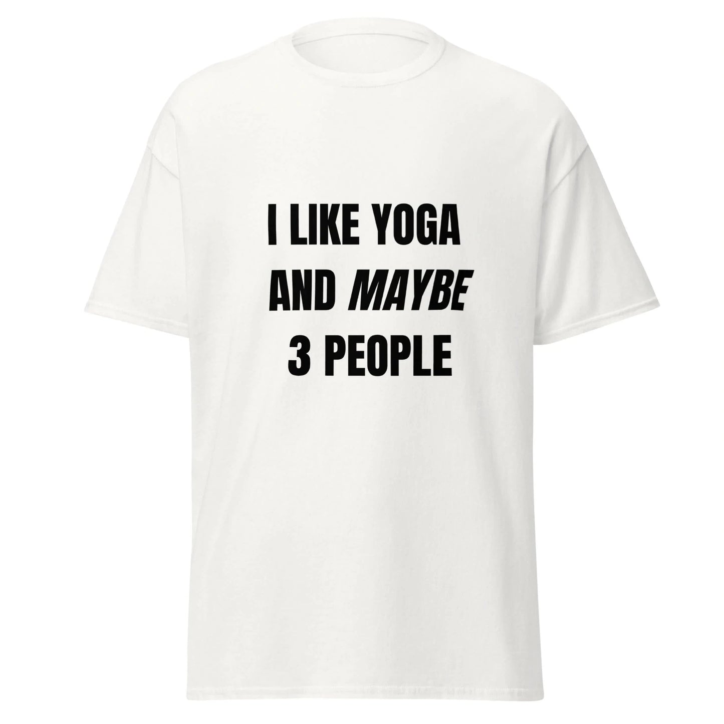 AMAZE THREADS White / S I LIKE YOGA T-SHIRT