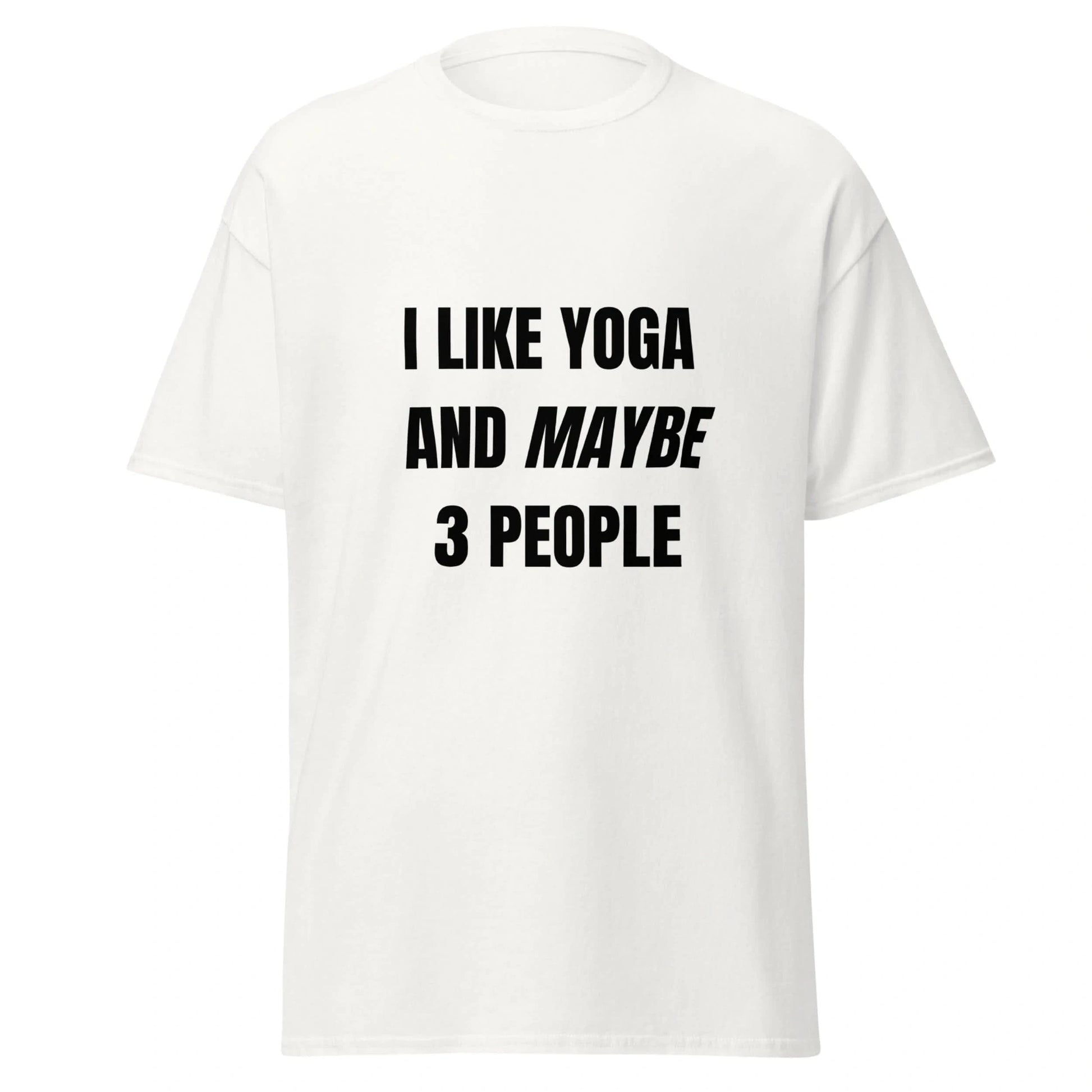 AMAZE THREADS White / S I LIKE YOGA T-SHIRT