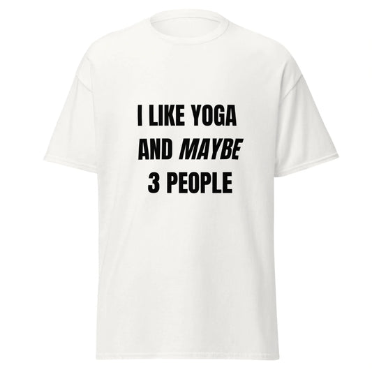 AMAZE THREADS White / S I LIKE YOGA T-SHIRT
