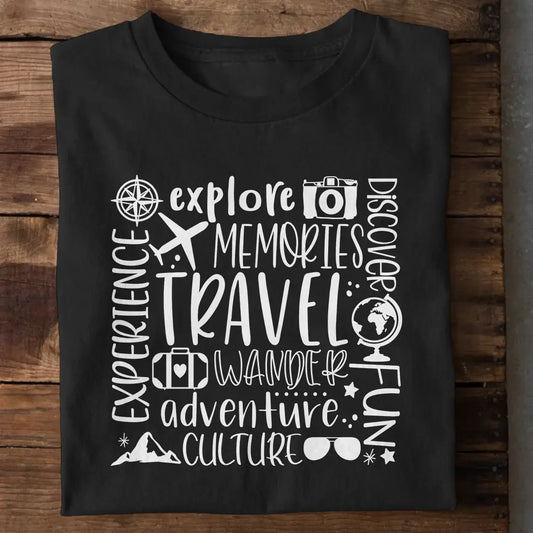 Wanderlust Travel Typography Unisex T-Shirt