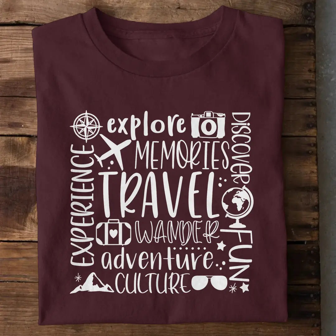 Wanderlust Travel Typography Unisex T-Shirt