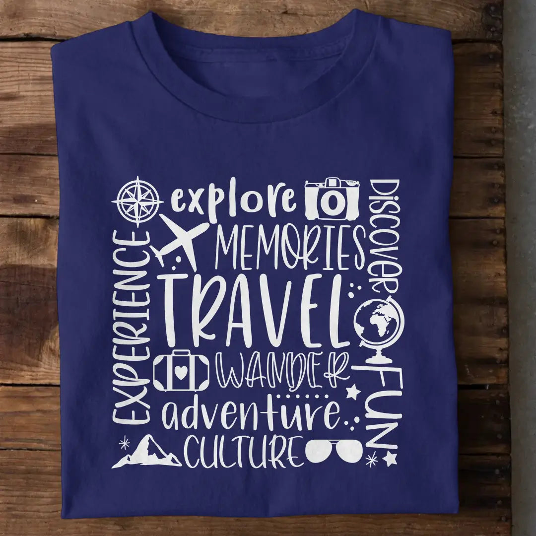 Wanderlust Travel Typography Unisex T-Shirt